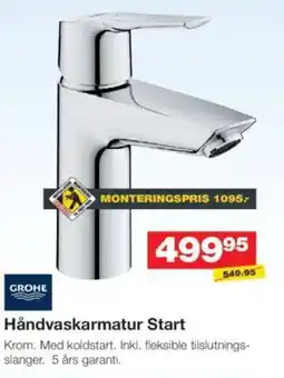 Bauhaus GROHE Håndvaskarmatur Start tilbud