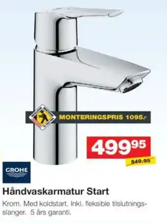 Bauhaus GROHE Håndvaskarmatur Start tilbud
