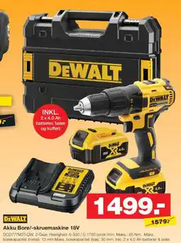 Bauhaus DEWALT Akku Bore/-skruemaskine 18V tilbud