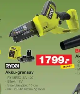 Bauhaus RYOBI Akku-grensav tilbud