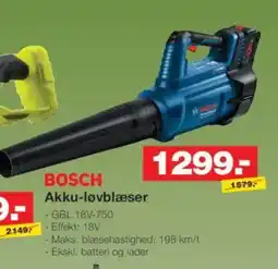 Bauhaus Bosch akku-løvblæser tilbud