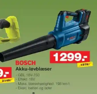 Bauhaus Bosch akku-løvblæser tilbud