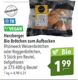 Citti Herzberger Bio Brötchen zum Aufbacken tilbud