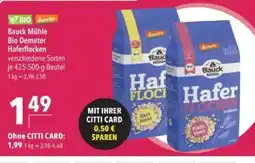 Citti Bauck Mühle Bio Demeter Haferflocken tilbud