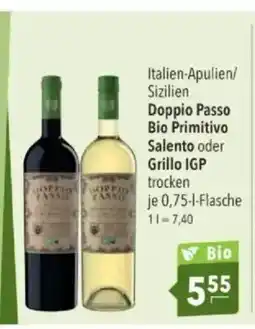 Citti Doppio Passo Bio Primitivo Salento oder Grillo IGP tilbud