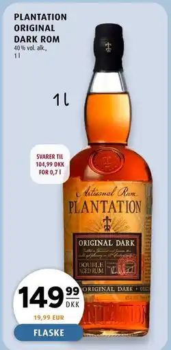 Scandinavian Park PLANTATION ORIGINAL DARK ROM, DKK 149.99 tilbud