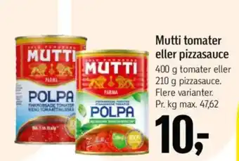 Føtex Mutti tomater eller pizzasauce tilbud