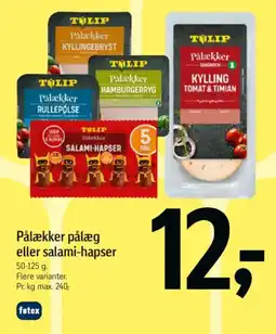 Føtex Pålækker pålæg eller salami-hapser tilbud