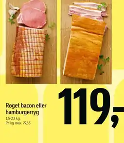 Føtex Røget bacon eller hamburgerryg tilbud