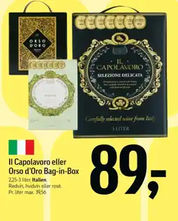 Føtex Il Capolavoro eller Orso d'Oro Bag-in-Box tilbud