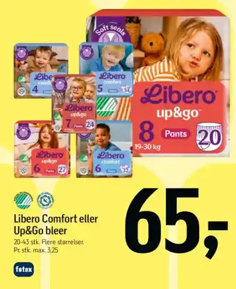 Føtex Libero Comfort eller Up&Go bleer tilbud