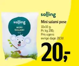 Føtex Salling mini salami pose tilbud