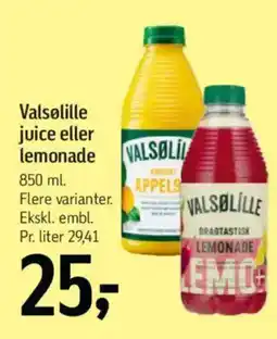 Føtex Valsølille juice eller lemonade tilbud
