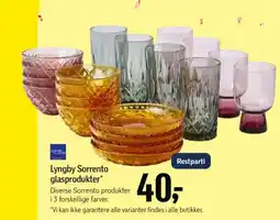 Føtex Lyngby Sorrento glasprodukter* tilbud