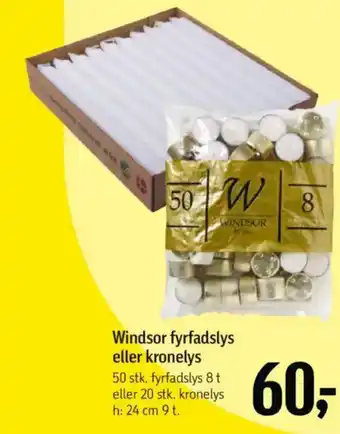 Føtex Windsor fyrfadslys eller kronelys tilbud