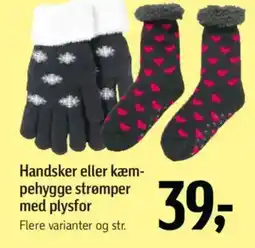 Føtex Handsker eller kæm- pehygge strømper med plysfor tilbud