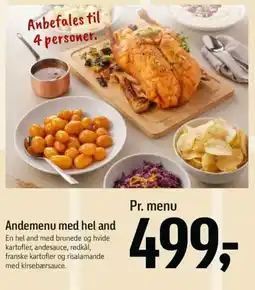 Føtex Andemenu med hel and tilbud