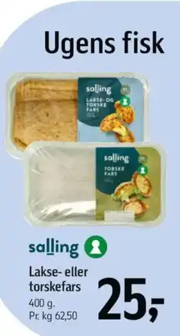 Føtex Salling lakse- eller torskefars tilbud