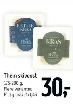 Føtex Them skiveost tilbud