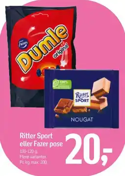 Føtex Ritter Sport eller Fazer pose tilbud
