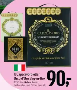 Føtex Il Capolavoro eller Orso d'Oro Bag-in-Box tilbud