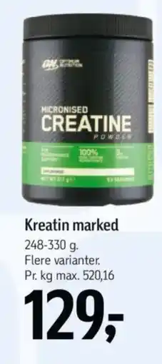 Føtex Kreatin marked tilbud