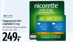 Føtex Tyggegummi eller sugetablet 2 mg tilbud