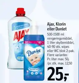 Føtex Ajax, Klorin eller Dunlet tilbud
