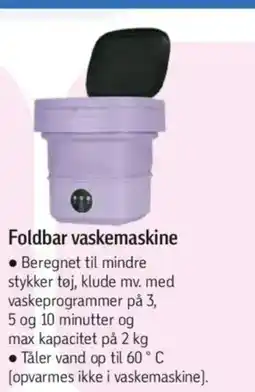Føtex Foldbar vaskemaskine tilbud