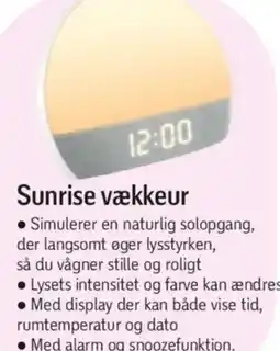 Føtex Sunrise vækkeur tilbud