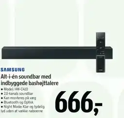 Føtex Samsung alt-i-én soundbar med indbyggede bashøjttalere tilbud