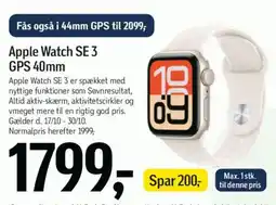 Føtex Apple Watch SE 3 GPS 40mm tilbud