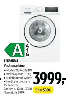Føtex Siemens vaskemaskine tilbud