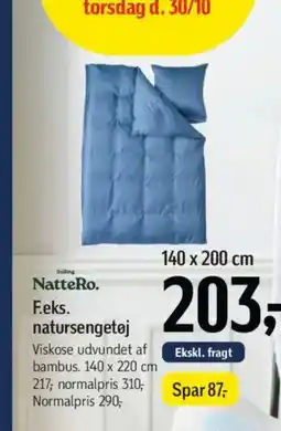 Føtex NatteRo. F.eks. natursengetøj tilbud