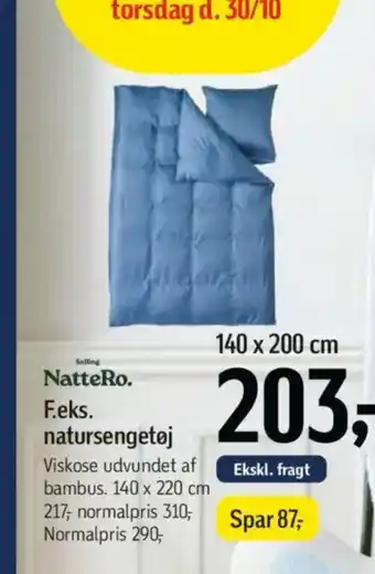 Føtex NatteRo. F.eks. natursengetøj tilbud