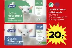 Kvickly Lambi Classic toiletpapir tilbud