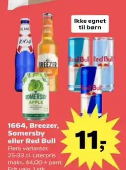 Kvickly 1664, Breezer, Somersby eller Red Bull tilbud