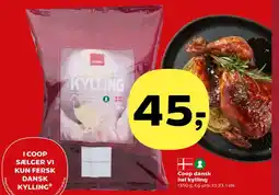 Kvickly Coop dansk hel kylling tilbud