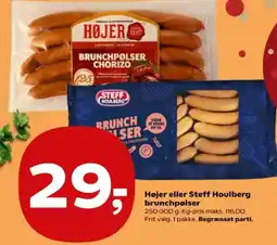Kvickly Højer eller Steff Houlberg brunchpølser tilbud