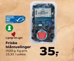 Kvickly Friske blåmuslinger tilbud