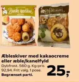 Kvickly Æbleskiver med kakaocreme eller æble/kanelfyld tilbud