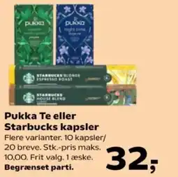 Kvickly Pukka Te eller Starbucks kapsler tilbud