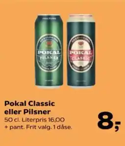 Kvickly Pokal Classic eller Pilsner tilbud