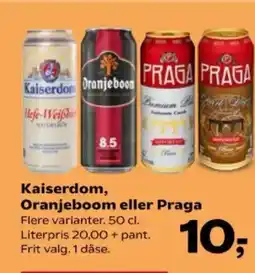 Kvickly Kaiserdom, Oranjeboom eller Praga tilbud