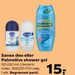 Kvickly Sanex deo eller Palmolive shower gel tilbud