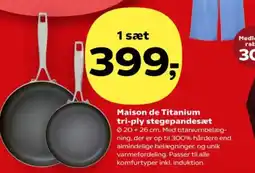 Kvickly Maison de Titanium tri-ply stegepandesæt tilbud