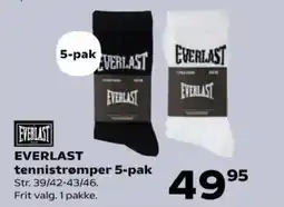 Kvickly EVERLAST tennistrømper 5-pak tilbud