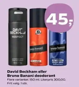 Kvickly David Beckham eller Bruno Banani deodorant tilbud