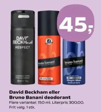 Kvickly David Beckham eller Bruno Banani deodorant tilbud