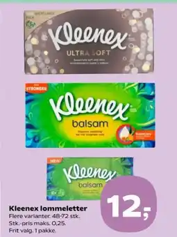 Kvickly Kleenex lommeletter tilbud